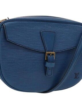 LOUIS VUITTON Epi June Feuille Shoulder Bag Blue M52155 LV Auth KD477